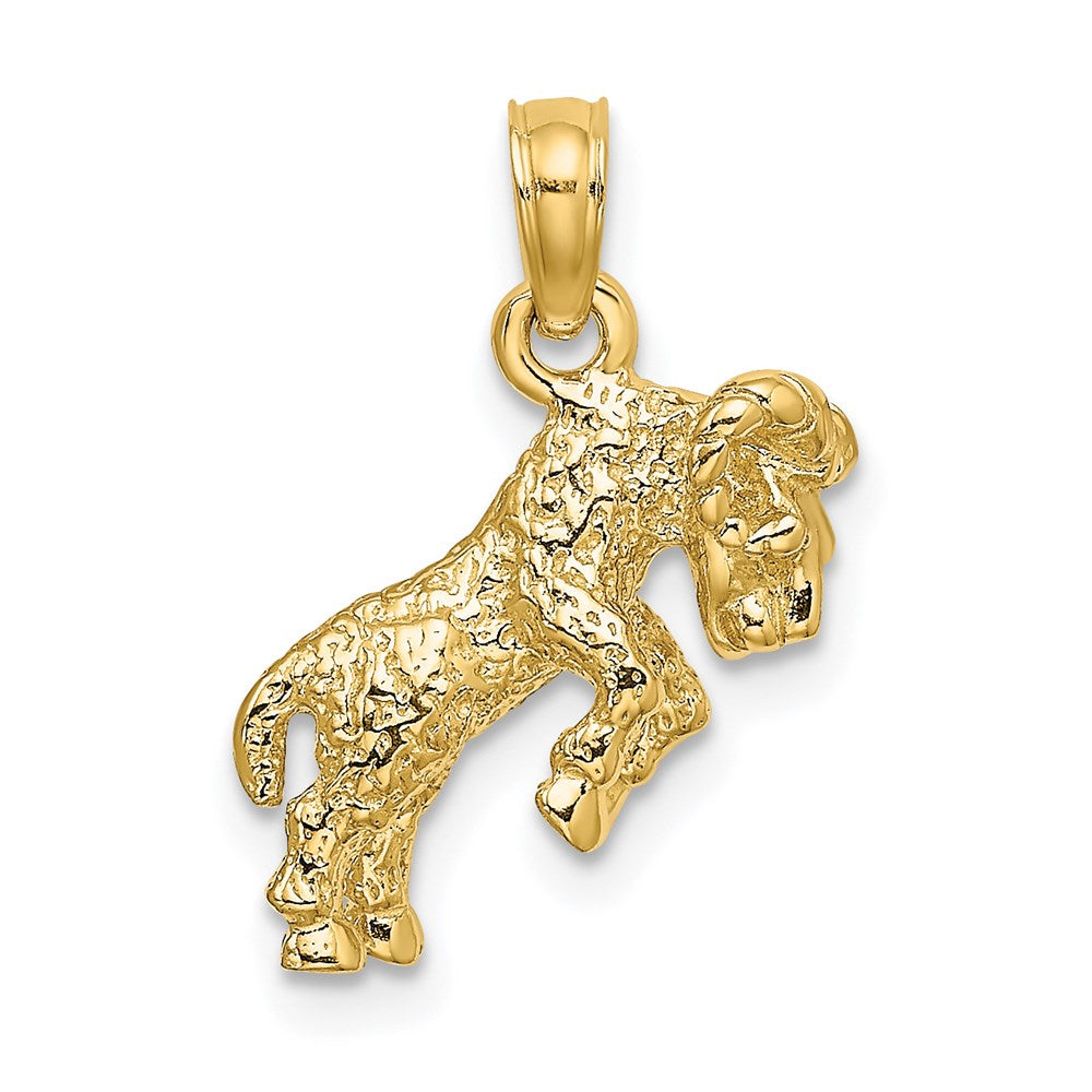 14K Gelbgold 3D-Widder-Sternzeichen-Charm