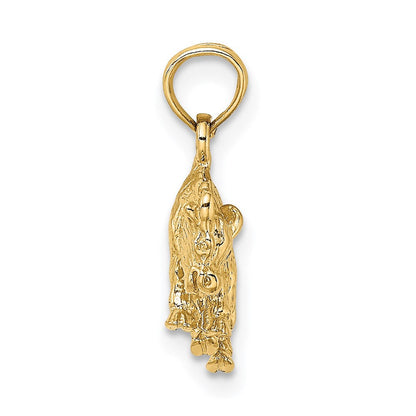 14K Gelbgold 3-D Sternzeichen Stier Charm