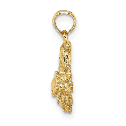 14K Gelbgold 3-D Sternzeichen-Krebs-Charm