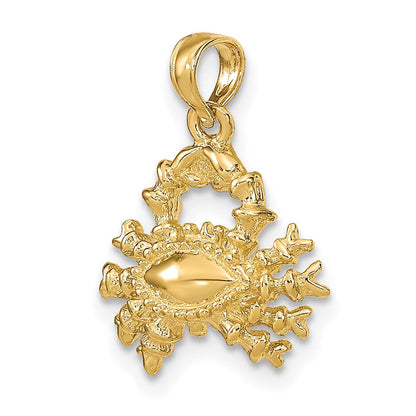 14K Gelbgold 3-D Sternzeichen-Krebs-Charm