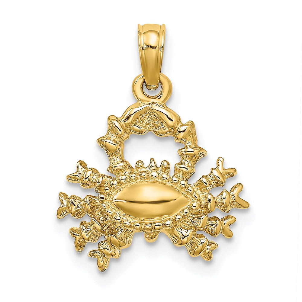 14K Gelbgold 3-D Sternzeichen-Krebs-Charm