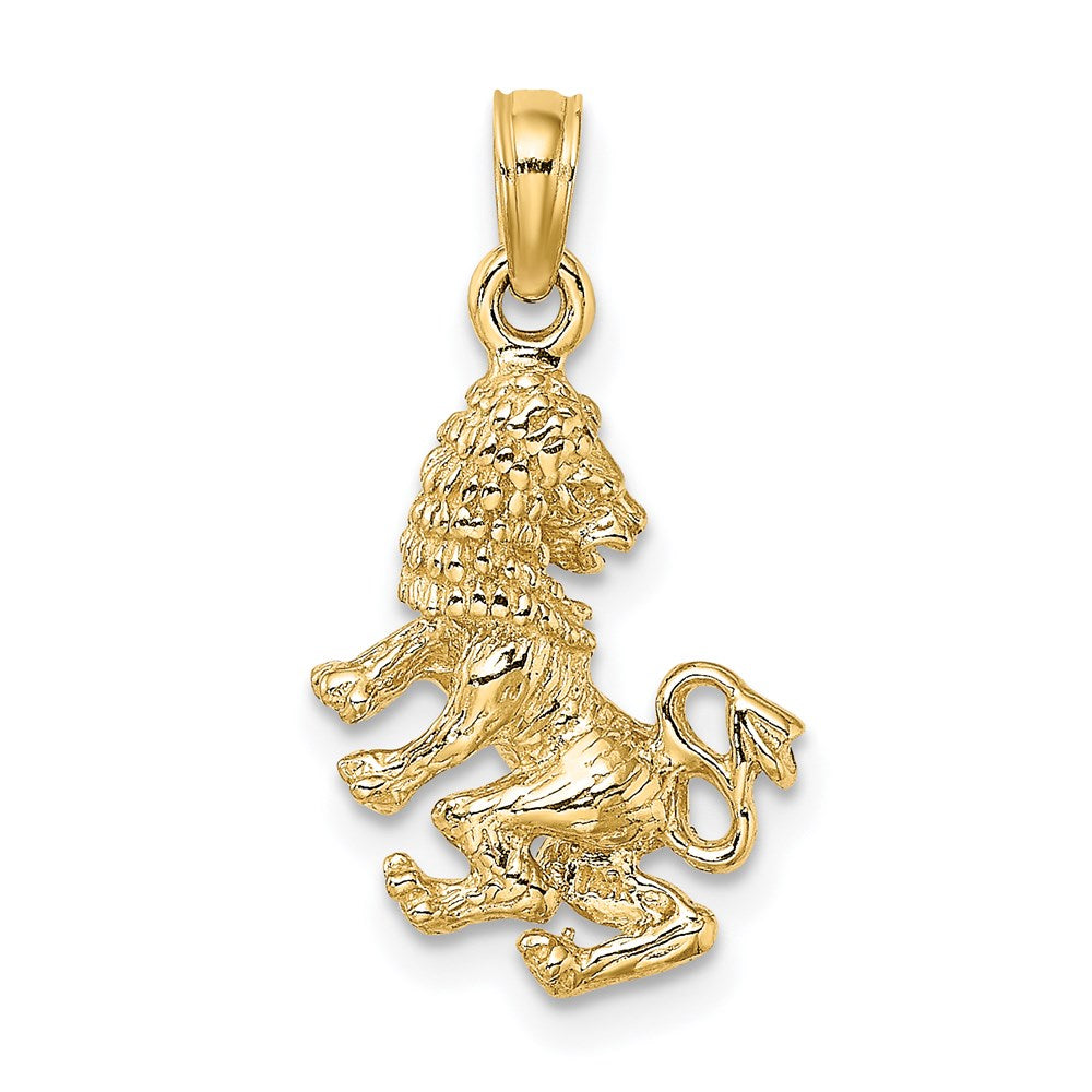 14K Gelbgold 3-D Löwe Sternzeichen-Charm