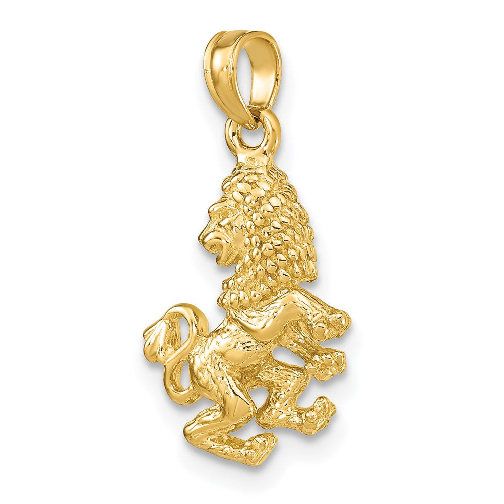 14K Gelbgold 3-D Löwe Sternzeichen-Charm