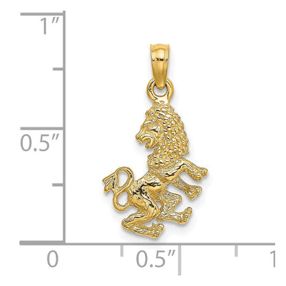 14K Gelbgold 3-D Löwe Sternzeichen-Charm