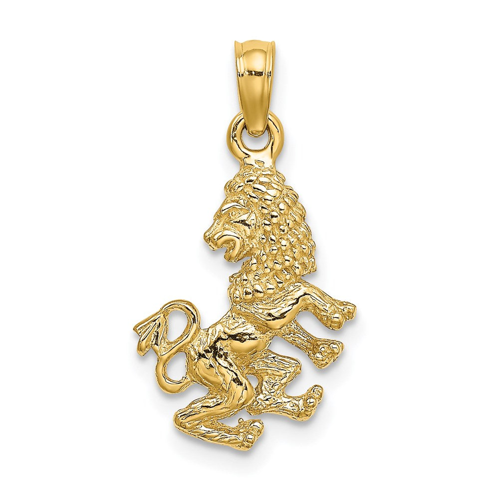 14K Gelbgold 3-D Löwe Sternzeichen-Charm