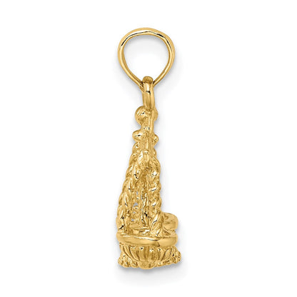 14K Gelbgold 3-D Libra Sternzeichen-Charm