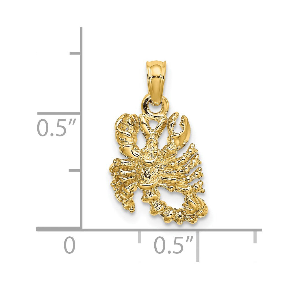 14K Gelbgold 3-D Skorpion Sternzeichen-Charm