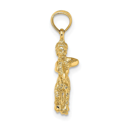 14K Gelbgold 3-D Schütze Sternzeichen-Charm