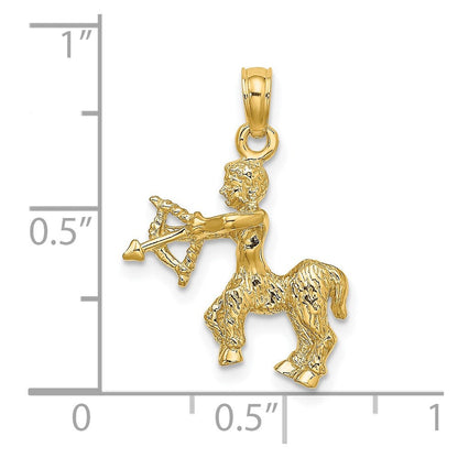 14K Gelbgold 3-D Schütze Sternzeichen-Charm