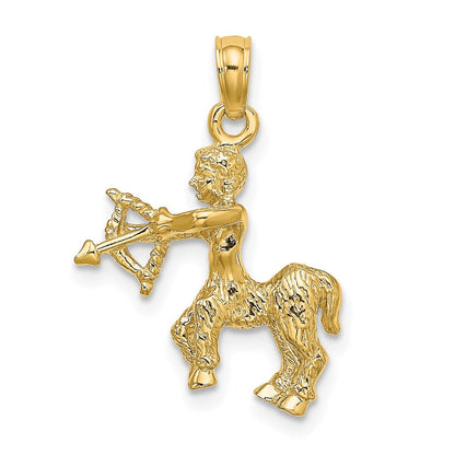 14K Gelbgold 3-D Schütze Sternzeichen-Charm