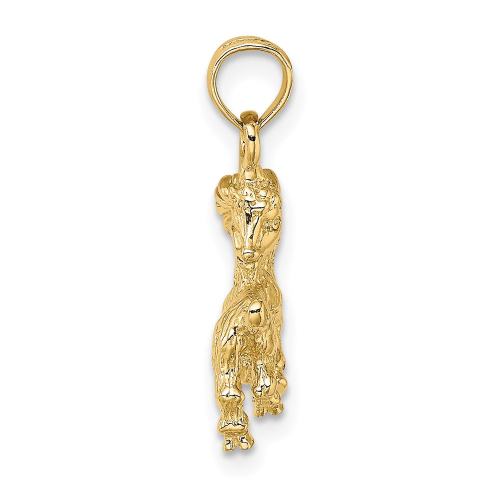 14K Gelbgold 3-D Steinbock-Sternzeichen-Charm