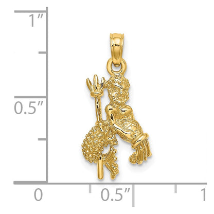 14K Gelbgold 3-D Wassermann Sternzeichen-Charm