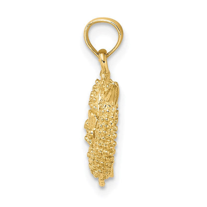 14K Gelbgold 3-D Sternzeichen Fische Charm