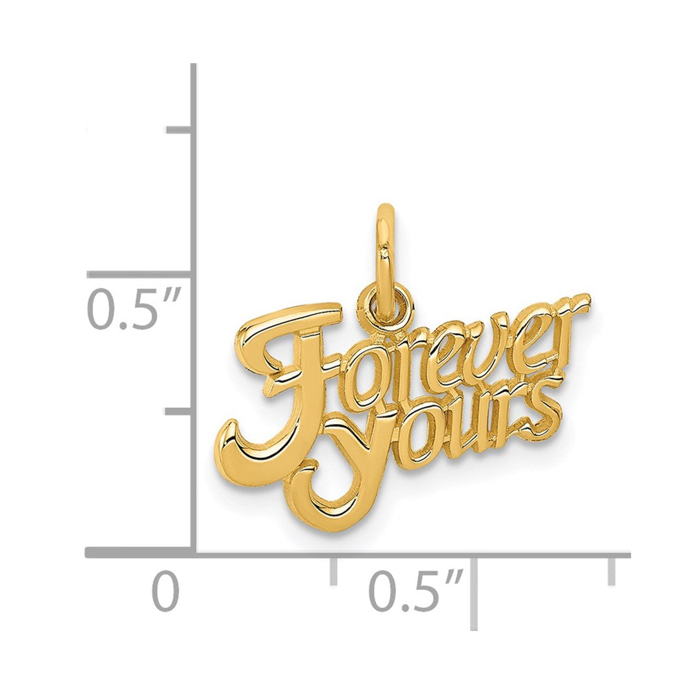 14K Gelbgold für Immer Yours Charm