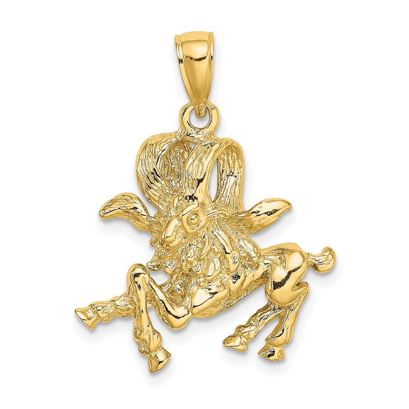 14K Gelbgold Großer Widder Sternzeichen-Charm