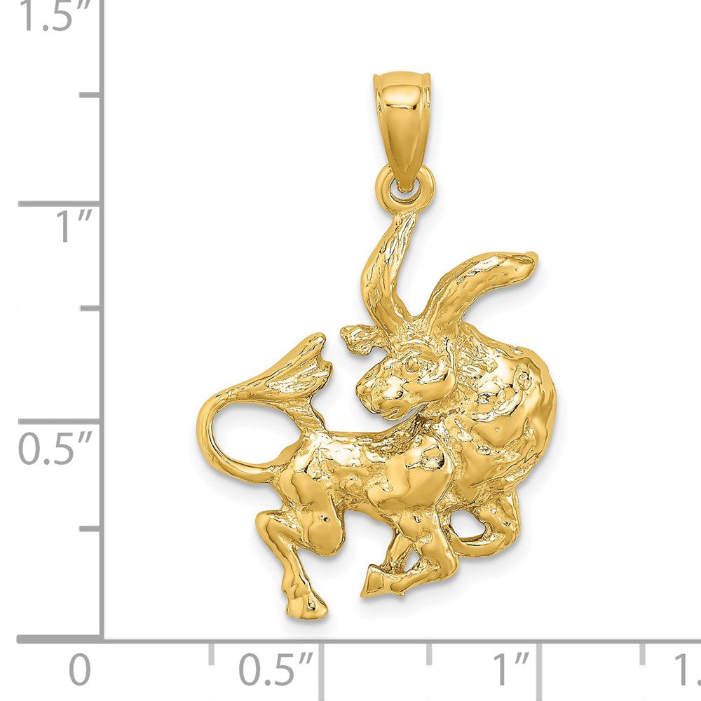 Großer Sternzeichen-Charm „Stier" aus 14K Gelbgold