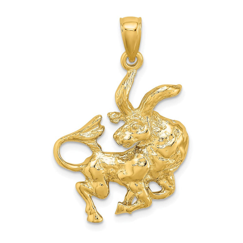 Großer Sternzeichen-Charm „Stier" aus 14K Gelbgold