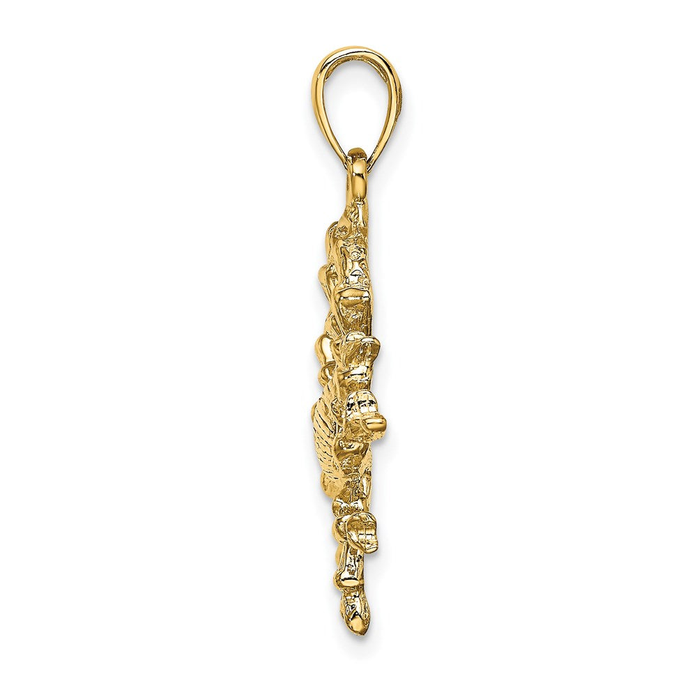 14K Gelbgold Krebs Tierkreiszeichen Charm groß
