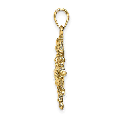 14K Gelbgold Krebs Tierkreiszeichen Charm groß