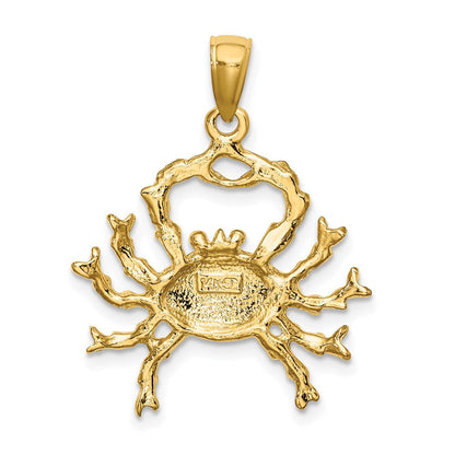14K Gelbgold Krebs Tierkreiszeichen Charm groß
