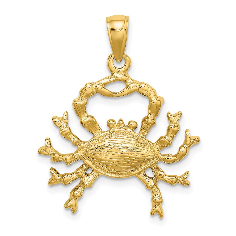 14K Gelbgold Krebs Tierkreiszeichen Charm groß