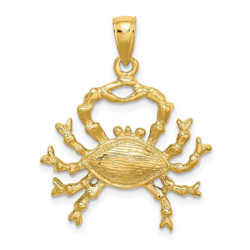 14K Gelbgold Krebs Tierkreiszeichen Charm groß