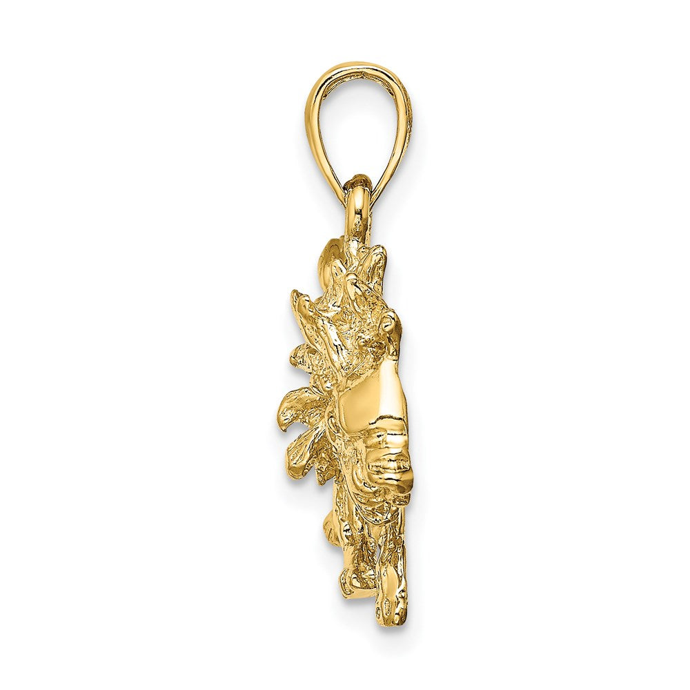 14K Gelbgold Löwe Sternzeichen-Charm groß