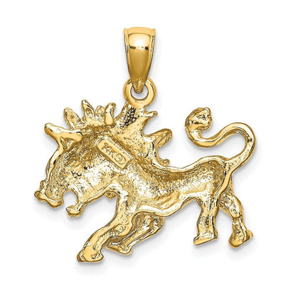 14K Gelbgold Löwe Sternzeichen-Charm groß