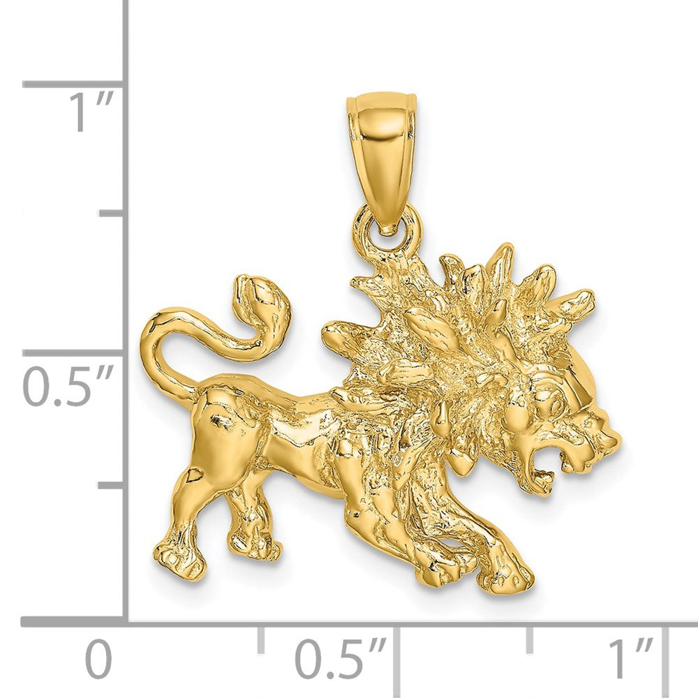 14K Gelbgold Löwe Sternzeichen-Charm groß
