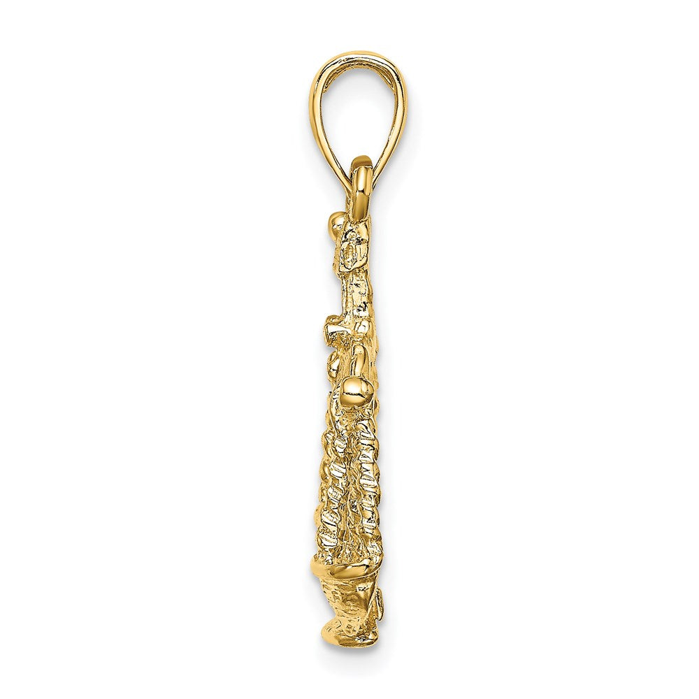 14K Gelbgold Waage Sternzeichen-Charm, groß