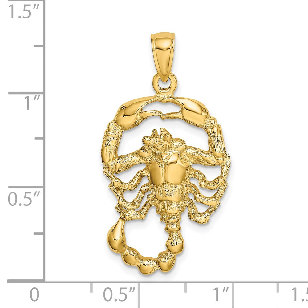 14K Gelbgold Großer Skorpion Sternzeichen-Charm