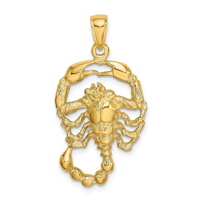 14K Gelbgold Großer Skorpion Sternzeichen-Charm