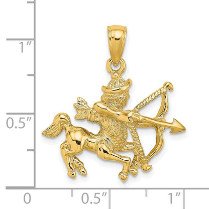 14K Gelbgold Großer Sternzeichen-Charm „Schütze“