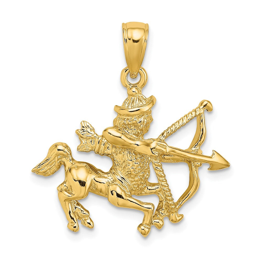 14K Gelbgold Großer Sternzeichen-Charm „Schütze“
