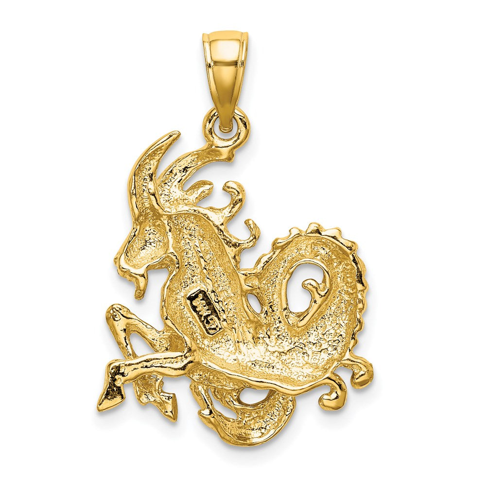 14K Gelbgold Großer Steinbock-Sternzeichen-Charm