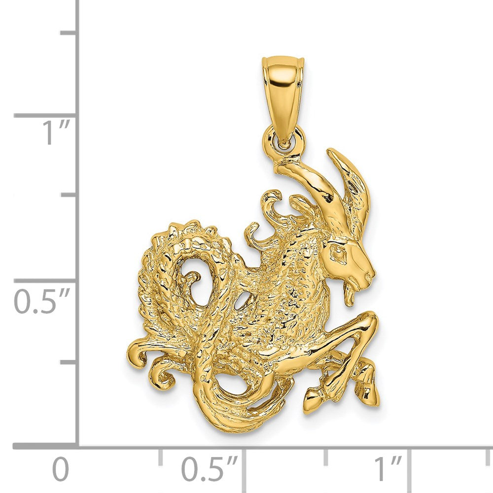 14K Gelbgold Großer Steinbock-Sternzeichen-Charm