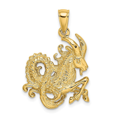 14K Gelbgold Großer Steinbock-Sternzeichen-Charm