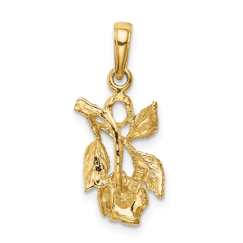 14K Gelbgold Rose-Anhänger