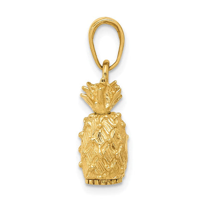 14K Gelbgold 3-D Ananas-Anhänger