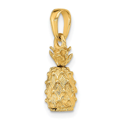 14K Gelbgold 3-D Ananas-Anhänger