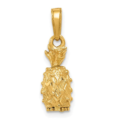 14K Gelbgold 3-D Ananas-Anhänger