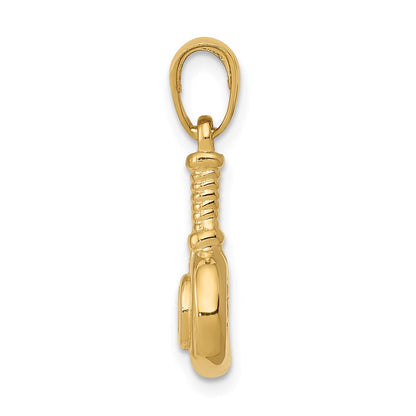 14 Karat Gelbgold 3D-Föhn-Anhänger