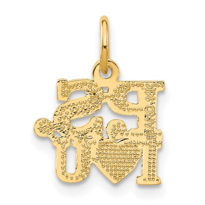 14K Gelbgold P.s. I Liebe You Charm