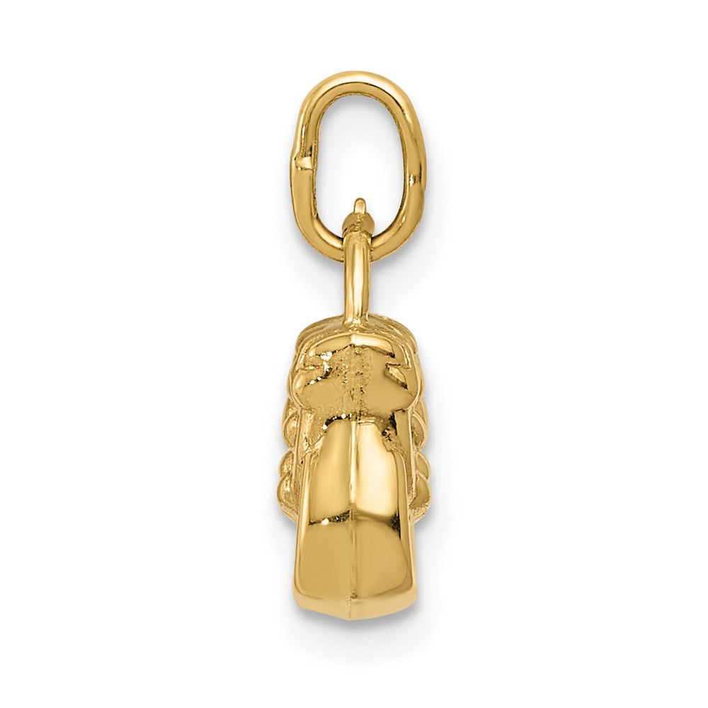 14K Gelbgold 3-d Purse Charm