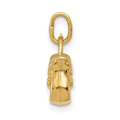 14K Gelbgold 3-d Purse Charm