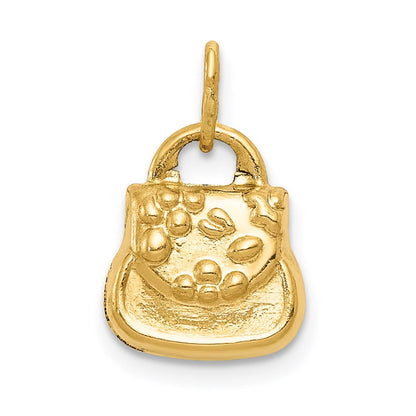 14K Gelbgold 3-d Purse Charm