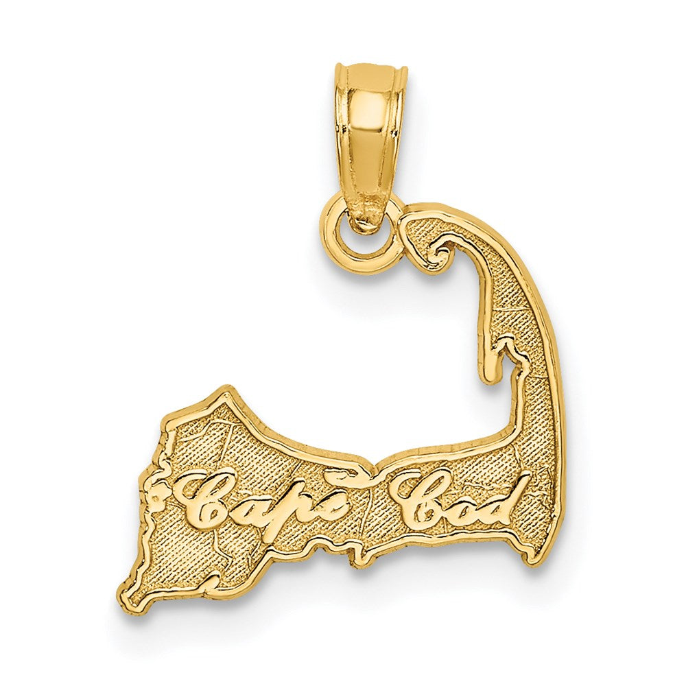 14K Gelbgold Cape Cod Karte Charm