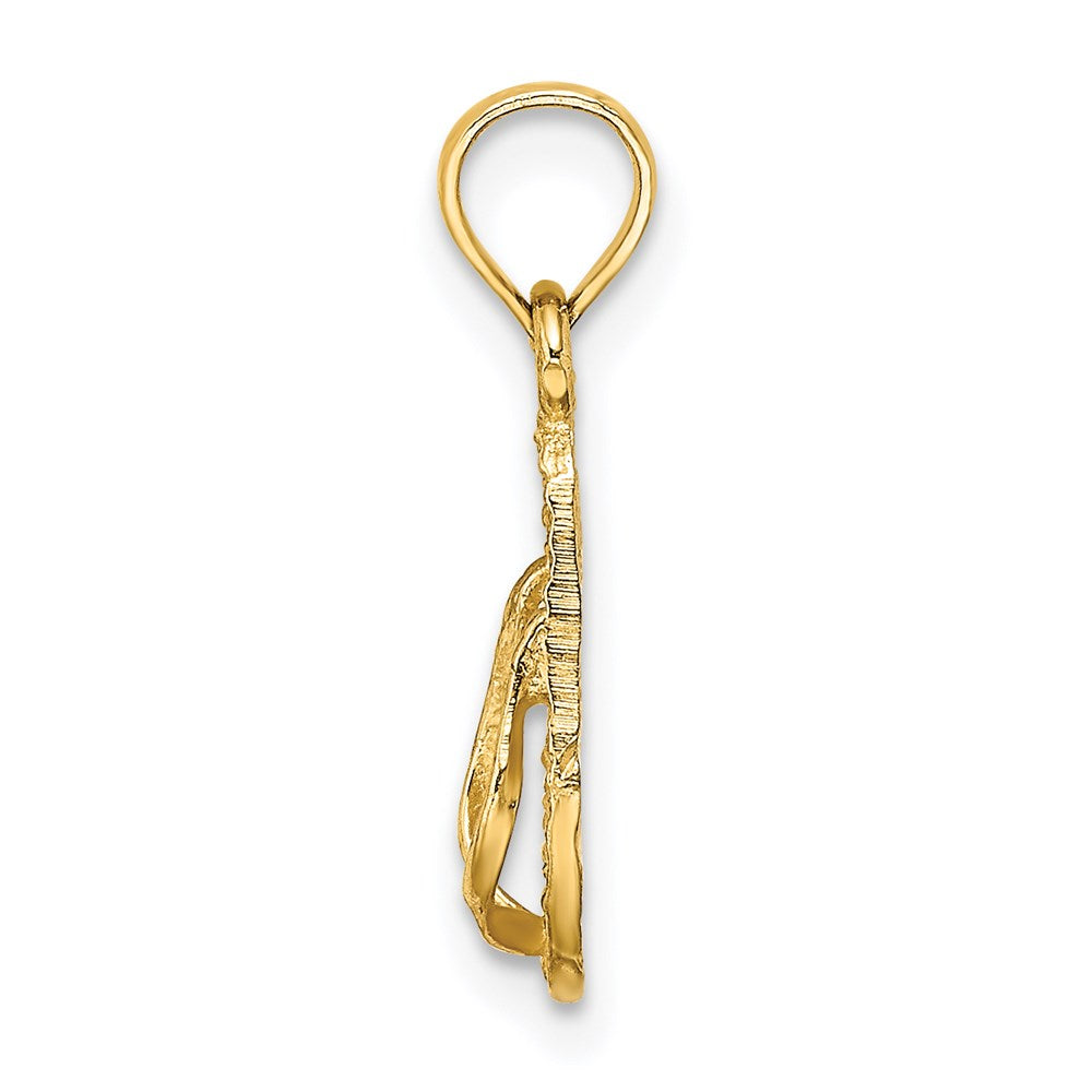 14K Gelbgold 3d Captiva Flip-flop Charm