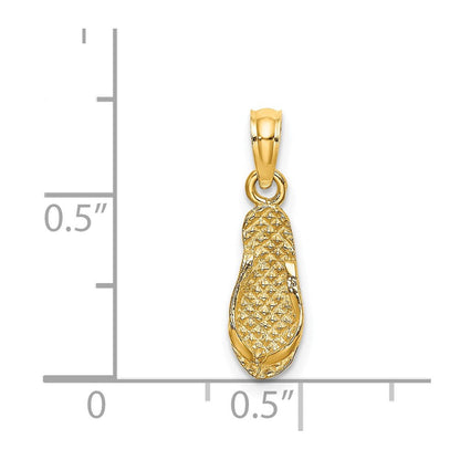 14K Gelbgold 3d Captiva Flip-flop Charm