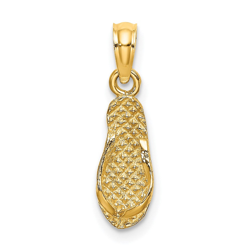 14K Gelbgold 3d Captiva Flip-flop Charm